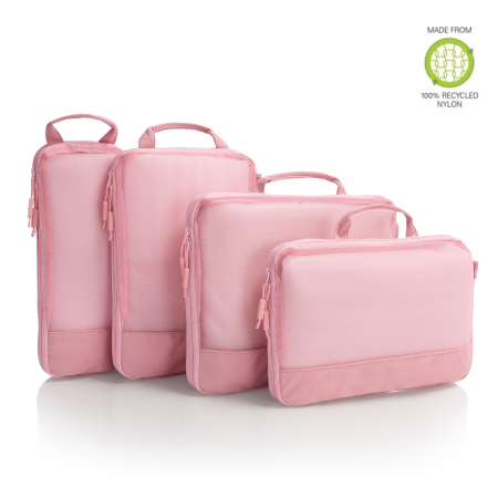 ECOTEX 4PC COMPRESSION PACKING CUBE SET™- PINK SAND